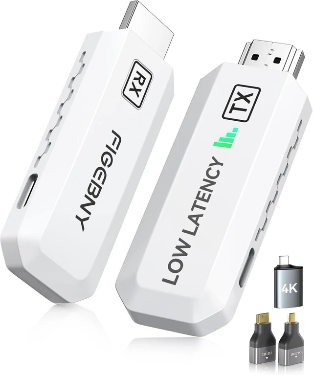 Alt view image 8 of 14 - Wireless HDMI Transmitter and Receiver 4K Decode 1080P Output Ultra Low Latency, Plug&Play 2.4G/5G Portable Extender,165FT HD Display Adapter for TV Box/PC/Laptop/Projector/DV/Camera White