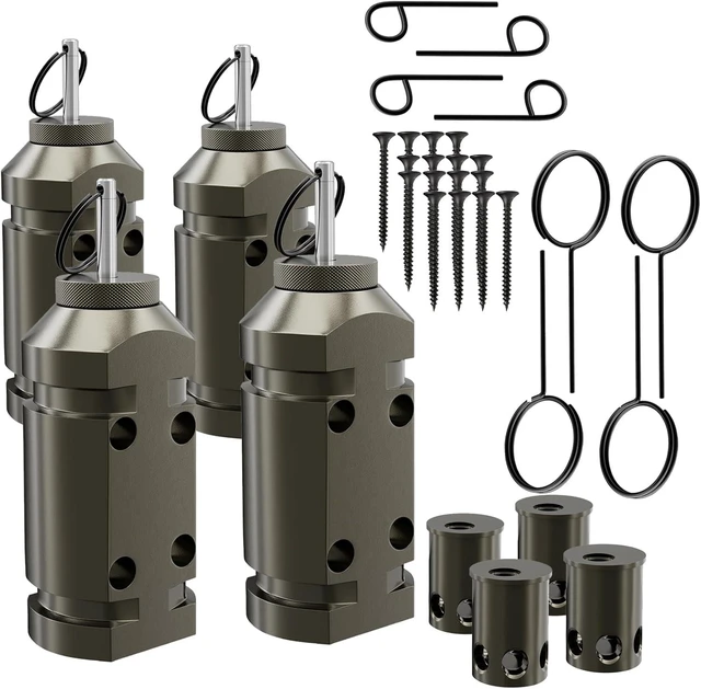 Alt view image 8 of 14 - 4 Pack Upgraded Perimeter Trip Alarm 12 Gauge Camping Trip Wire Alarm Device with .22 Adapter, Early Warning Security System for Outdoor and Property Safety