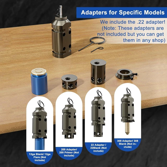 Alt view image 9 of 14 - 4 Pack Upgraded Perimeter Trip Alarm 12 Gauge Camping Trip Wire Alarm Device with .22 Adapter, Early Warning Security System for Outdoor and Property Safety