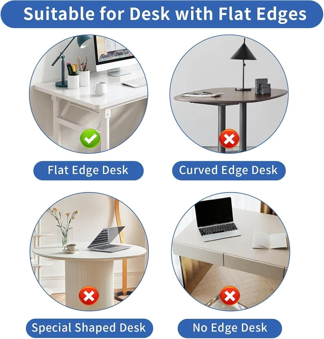 Alt view image 11 of 14 - 2-in-1 Steel Under-Desk Laptop Holder Side Storage with Cable Management Tray, Space-Saving Table Organizer for Office & Home (Black)