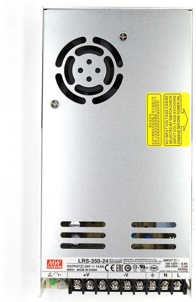 Alt view image 6 of 10 - Mean Well LRS-350-24 AC/DC Switching Power Supply 350.4W 24V 14.6 Amp Single Output (LRS Series 350W 24V SMPS)