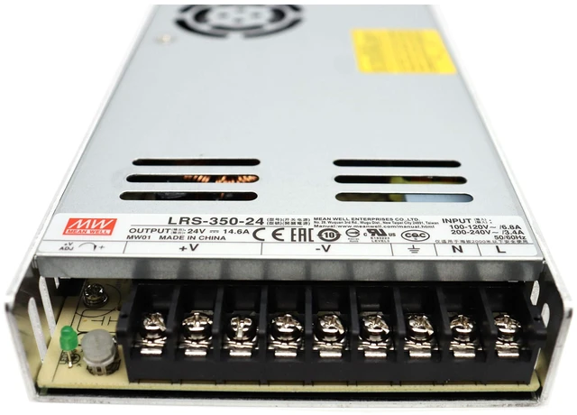 Alt view image 7 of 10 - Mean Well LRS-350-24 AC/DC Switching Power Supply 350.4W 24V 14.6 Amp Single Output (LRS Series 350W 24V SMPS)