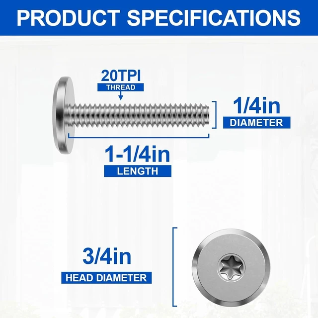 Alt view image 9 of 14 - 100pcs Hurricane Sidewalk Bolt and Anchor Kit, 304 Stainless Steel Truss Head Shutter Screws Hurricane Shutter Hardware with Masonry Anchors for Hurricane Shutters Panel 1/4" X 1-1/4"(50pack)