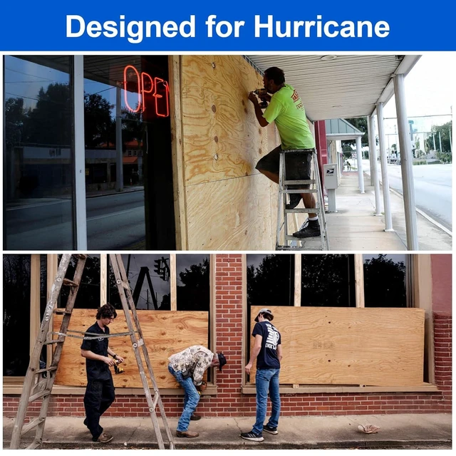Alt view image 14 of 14 - 100pcs Hurricane Sidewalk Bolt and Anchor Kit, 304 Stainless Steel Truss Head Shutter Screws Hurricane Shutter Hardware with Masonry Anchors for Hurricane Shutters Panel 1/4" X 1-1/4"(50pack)