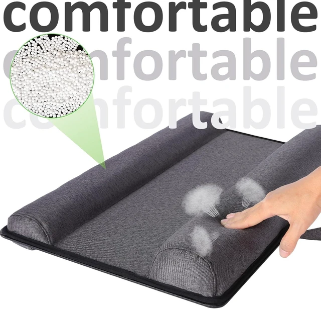 Alt view image 11 of 14 - Extra Large Lap Laptop Desk - Full PU Material Mouse Pad Gaming Tray - Portable LapDesk with Phone Holder & Wrist Rest for Notebook, MacBook, Tablet, Bed, Sofa(Gray, Fit Up 17.3-in Laptops)