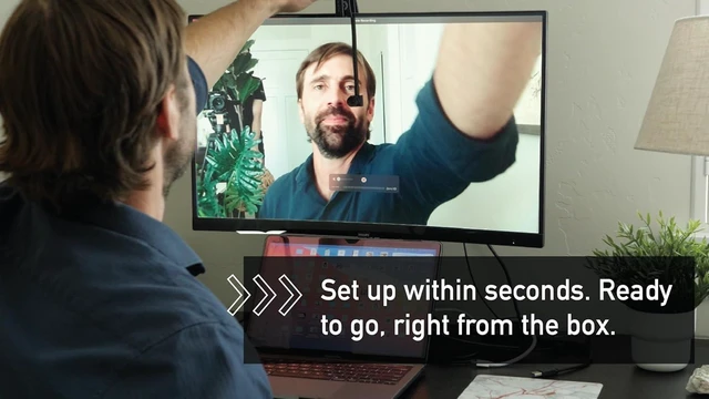 Alt view image 11 of 14 - Center Cam V2 Center-Mounted Webcam - The Original Eye Contact Webcam, 1080p HD, Flexible Arm for Zoom/Teams/Meet, Mac/PC/Linux