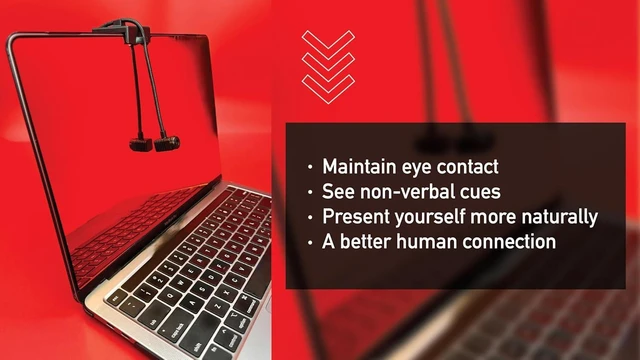 Alt view image 14 of 14 - Center Cam V2 Center-Mounted Webcam - The Original Eye Contact Webcam, 1080p HD, Flexible Arm for Zoom/Teams/Meet, Mac/PC/Linux