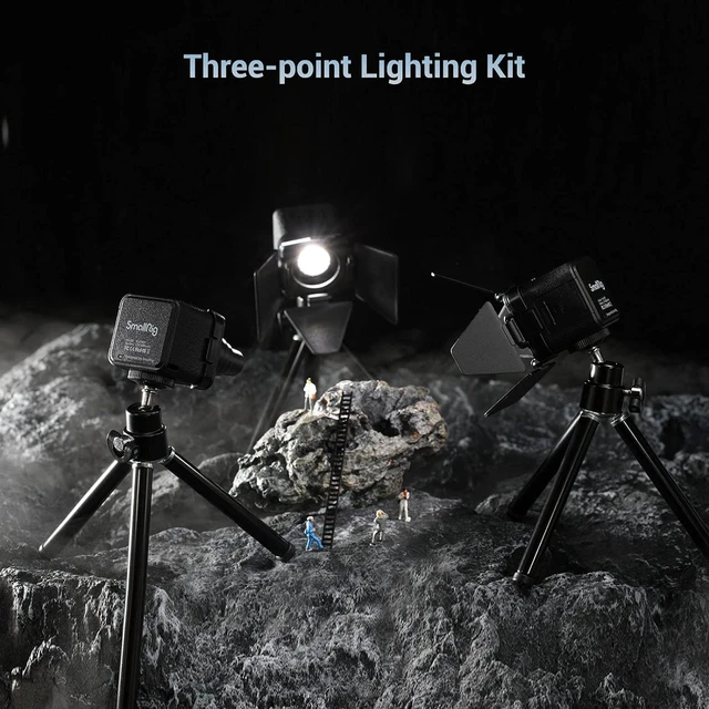 Alt view image 11 of 14 - SmallRig RM01 Mini LED Video Light (3 Pack), Waterproof Portable Lighting Kit with Gels, Barndoor, Diffuser, Dimmable Fill Light 5600K CRI95, Lume Cube Camera Light for Stop Motion, Macro Photography