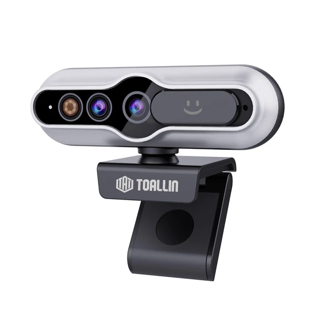 Alt view image 6 of 10 - TOALLIN 2K QHD Webcam with Windows Hello, Facial Recognition Web Camera, 5 Million Pixels, Auto-Focus Computer Camera, USB Webcam with Microphone & Privacy Shutter