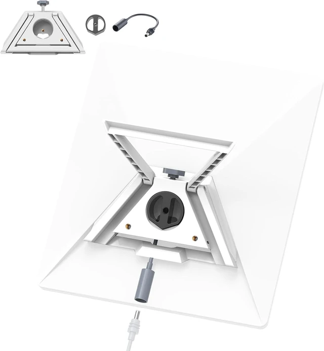Alt view image 8 of 14 - 3-in-1 Mount for Starlink Mini with DC Extension Cable 18CM, Replacement Kickstand with 1/4" Tripod Adapter Supports 110° Flat-Surface Angle,Pipe,Tripod and Clamps Mount,Outdoor Camping