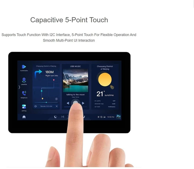 Alt view image 9 of 10 - Waveshare ESP32-S3 4.3inch Capacitive Touch LCD Development Board Type B 800×480 Solution IPS Display with 2.4GHz WiFi and BLE 5 Support,32-bit LX7 Dual-core Processor