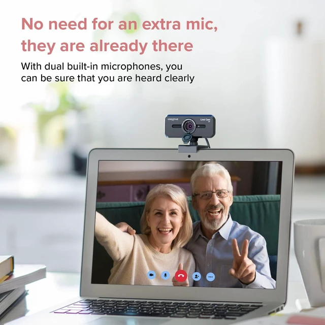 Alt view image 10 of 10 - Creative Live! Cam Sync V3 2K QHD USB Webcam with 4X Digital Zoom (4 Zoom Modes from Wide Angle to Narrow Portrait View), Privacy Lens, 2 Mics, for PC and Mac...