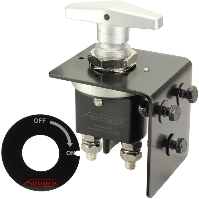 Alt view image 8 of 14 - 500A Ultimate Duty Battery Disconnect Switch with Mounting Bracket and Hardware