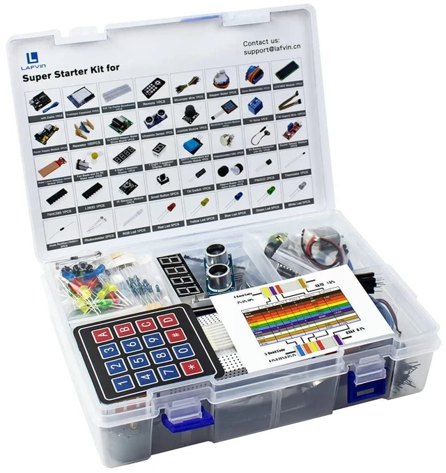 Alt view image 9 of 10 - LAFVIN Project Super Starter Kit for R3 Mega2560 Mega328 Nano with Tutorial Compatible with Arduino IDE