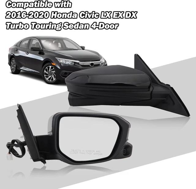 Alt view image 13 of 14 - Passenger Side View Mirror Compatible with 2016-2021 Honda Civic Power Heated With Camera