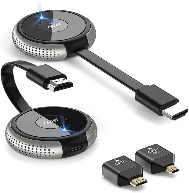 Alt view image 8 of 14 - Wireless HDMI Transmitter and Receiver 4K, Streaming Smooth Media Video/Audio 5G HDMI Wireless Extender for Laptop, Camera, Cable Box, DVD, Phone to Monitor, Projector, HDTV 165FT