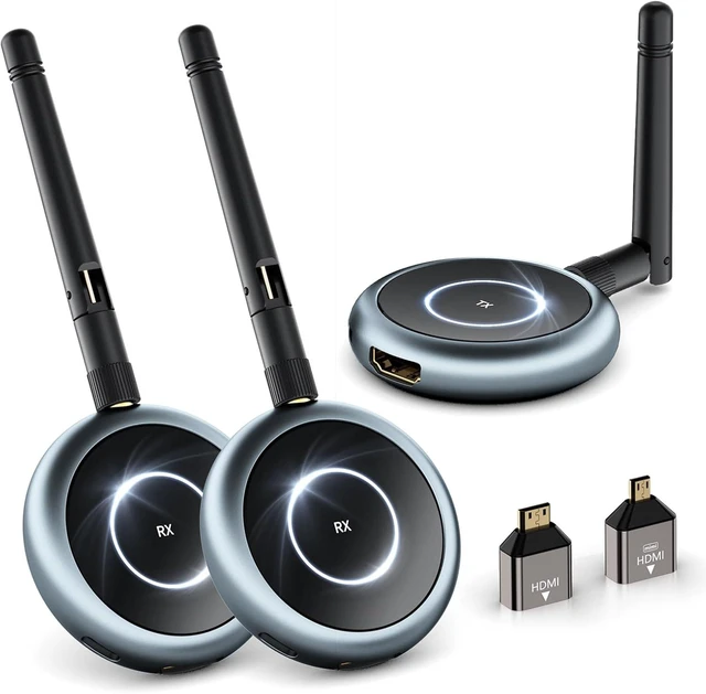 Alt view image 8 of 14 - Wireless HDMI Transmitter and 2 Receivers - Up to 8 Receivers, Plug and Play, 5.8G HDMI Wireless Extender for PC, Laptop, Camera, Cable Box to Multiple TVs, Monitors, Projectors - 165FT/50M