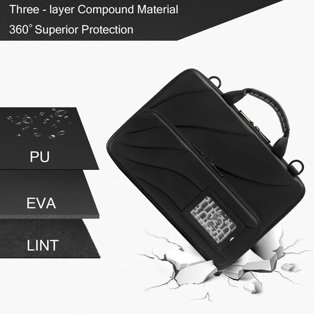 Alt view image 12 of 12 - 14.2-15.6 Inch Laptop Sun Shade Bag Chromebook Protective Sleeve Shoulder Bag with Foldable Sun Hood for Working Outside, Hard Shell Case (Patent Pending)