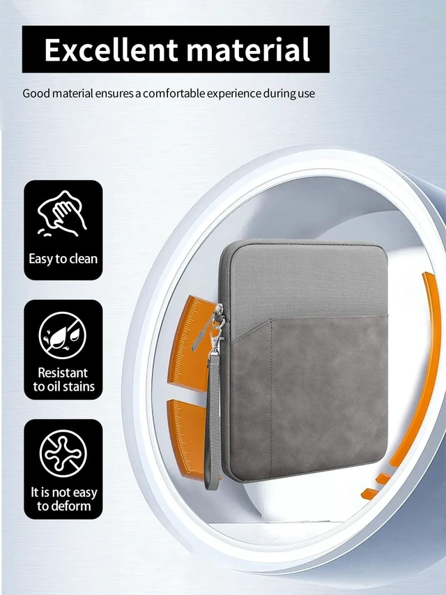Alt view image 8 of 10 - Tablet Sleeve for Penstar eNote/eNote 2 Paper Tablet 10.3-inch,360 Protective Bag Carrying Case Water-Resistant,Dark Gray.