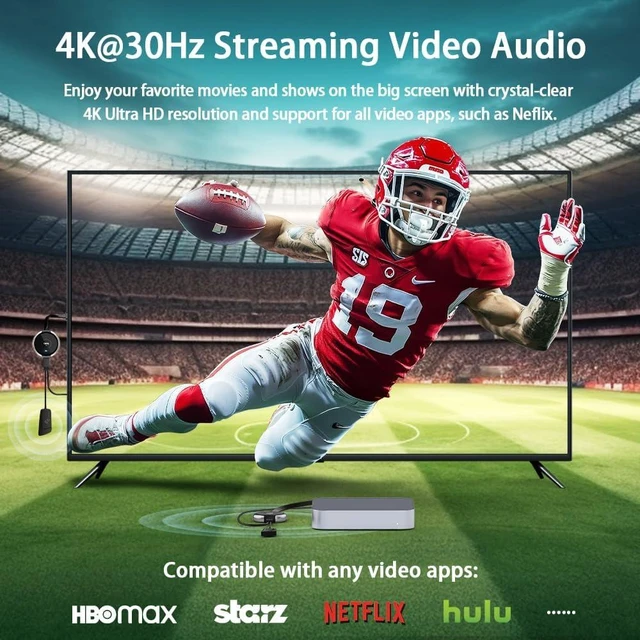 Alt view image 10 of 14 - Wireless HDMI Transmitter and Receiver 4K, Streaming Smooth Media Video/Audio 5G HDMI Wireless Extender for Laptop, Camera, Cable Box, DVD, Phone to Monitor, Projector, HDTV 165FT