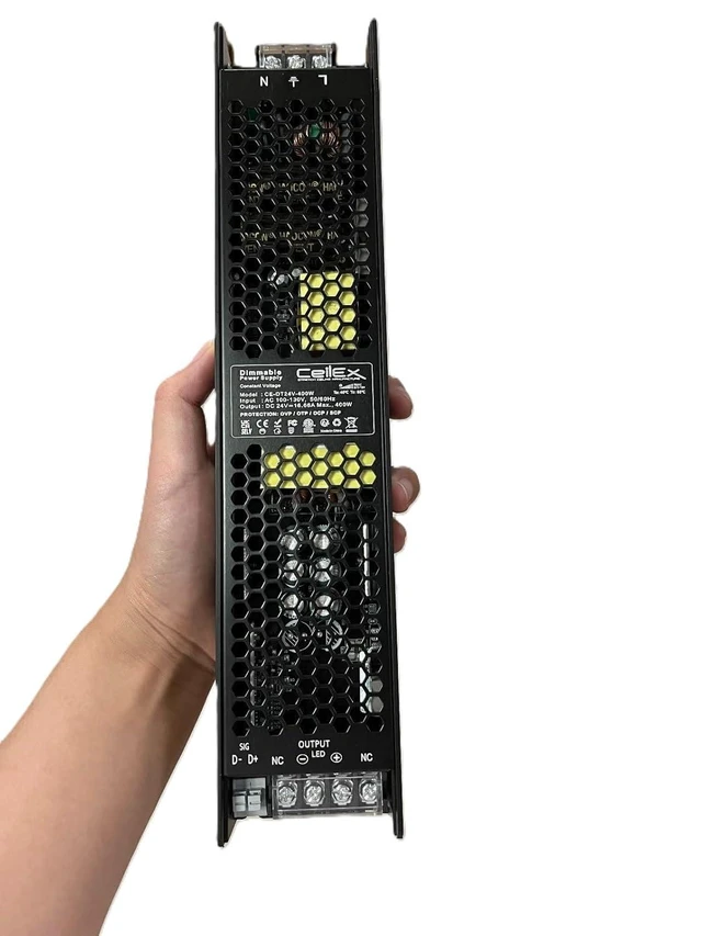 Alt view image 10 of 14 - Triac Dimmable LED Driver 24V 400W IP20 ETL Listed Compatible with Lutron Dimmer, Dimmable Power Supply 5 in 1 Triac/0-10V/1-10V/Potentiometer/10V PWM, Transformer for LED Lights