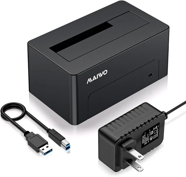 Alt view image 8 of 14 - SAS to USB 3.0 Adapter, SAS SATA Hard Drive Enclosure Reader for 2.5 3.5 Inch HDD SSD, 24TB Capacity, External Hard Drive Docking Station with 12V/2A Power, Tool Free