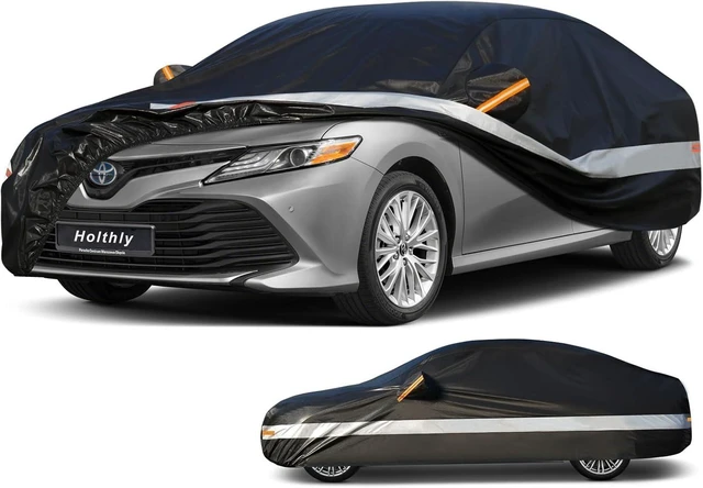 Alt view image 8 of 14 - 10 Layers Sedan Car Cover Waterproof All Weather for Automobiles,100% Waterproof Outdoor Car Covers Rain Snow UV Dust Protection. Custom Fit for BMW 3 Series Mercedes C Class Audi A4 A5, etc