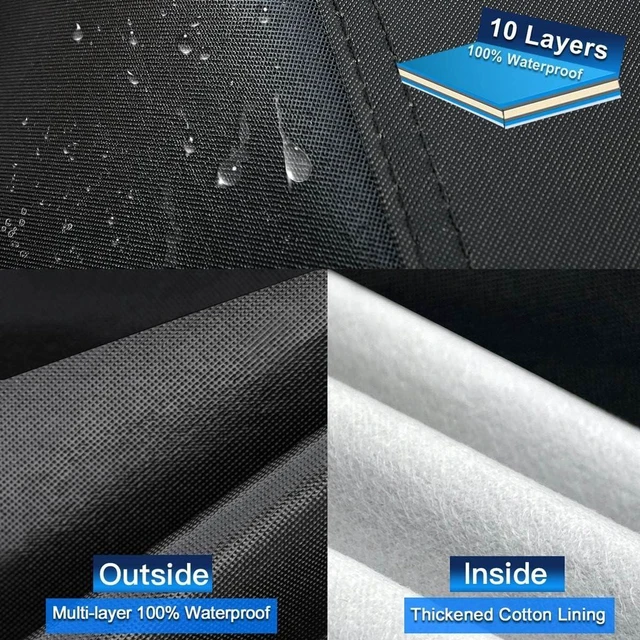 Alt view image 9 of 14 - 10 Layers Sedan Car Cover Waterproof All Weather for Automobiles,100% Waterproof Outdoor Car Covers Rain Snow UV Dust Protection. Custom Fit for BMW 3 Series Mercedes C Class Audi A4 A5, etc
