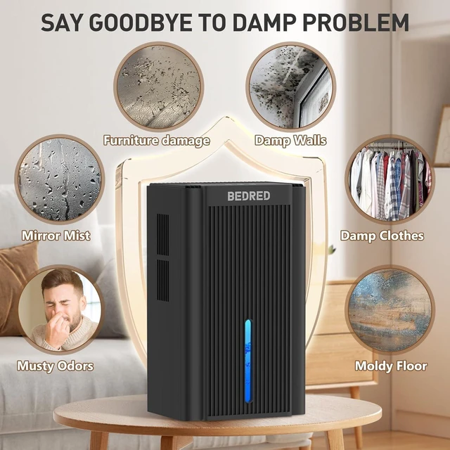 Alt view image 14 of 14 - 95OZ Dehumidifier for Home 1000 Sq.Ft - Quiet with Auto Shut Off & Relaxing 7 Color Ambient Light,Ideal for Livingroom, Bedroom, Basement(Black)