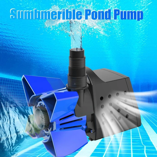 Alt view image 8 of 12 - Pond Pumps -2HP 3500GPH Pool Cover Pump with Filter Bag and 33 FT Cable, Submersible Water Pump Max Lifting Height 20 FT, Ultra Quiet Sump Pump for Pond, Waterfall, Blue