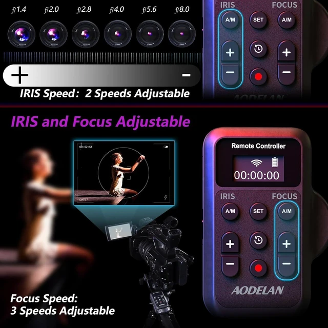 Alt view image 11 of 14 - Wireless Camcorder LANC Remote Control for and Canon with 2.5mm Jack or Remote Jack, Video Zoom, Focus, IRIS and Recording Wireless Remote Controller for Canon Vixia HF G40, G50, G70, G60, XA11