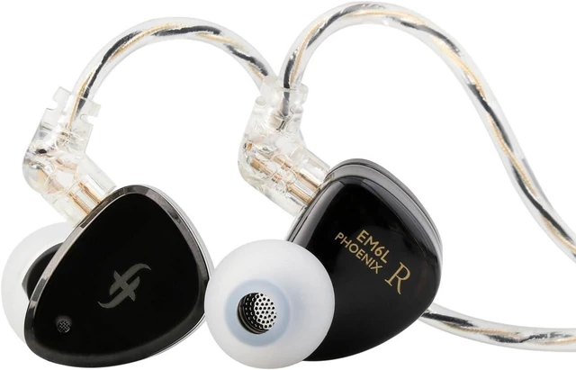 Alt view image 8 of 14 - SIMGOT EM6L 1DD + 4BA Hybrid Driver in-Ear Monitor, Gaming Earbud, HiFi IEM Earphone with 3D-Printed Resin Housing, Detachable OFC Silver-Plated Cable for Musician Audiophile