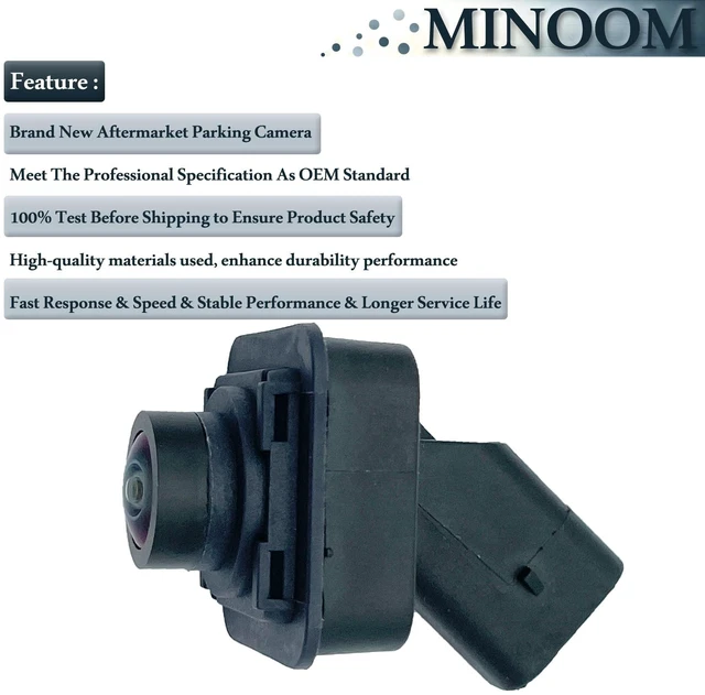 Alt view image 8 of 10 - MINOOM GB5T-19H222-AB Front View Camera Replacement for Ford Explorer 2016-2017 2.3L 3.5L Part No.#GB5Z-19G490-BGB5Z19G490DGB5T19H222AB