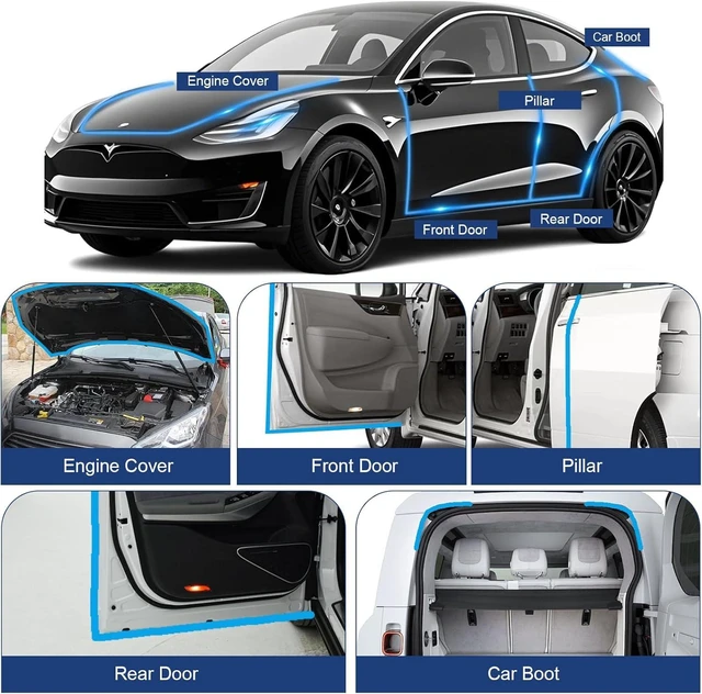 Alt view image 9 of 12 - Automotive Door Weather Stripping 50Ft Car Door Rubber Edge Trim Seal Strip Gasket with Side Car Door Seal for Car Bus Camper Boat RV Truck Doors