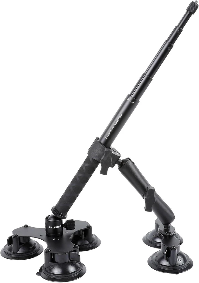 Alt view image 7 of 12 - Suction Car Mount for Insta360 x5,x4, x3, x2, x,One RS,R Compatible with GoPro Max Camera 5 in 1 Suction Mount Kit for Action Cameras (Includes 44.9-inch Selfie Stick)