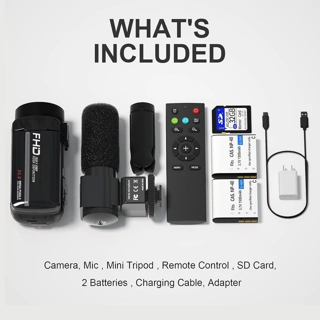 Alt view image 8 of 12 - Video Camera, 1080P 30MP Camcorder IR Night Vision Vlogging Camera for YouTube,3.0" LCD Screen 18X Digital Zoom Recorder Camera with Remote Control, Microphone, Mini Tripod, 2 Battries, 32GB SD Card