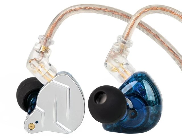 Alt view image 6 of 10 - KZ ZSN Pro in Ear Monitor Headphones, 1BA 1DD Hybrid Driver Wired Gaming Earbuds, Deep Bass Sound Wired Ear Buds, HiFi IEM for Gaming Music Video Calling Singer Musician Drummer DJ (Without mic,Blue)