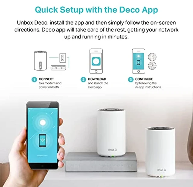 Alt view image 10 of 10 - TP-Link Deco AXE5400 Tri-Band WiFi 6E Mesh System(Deco XE75) - Covers up to 5500 Sq.Ft, Replaces WiFi Router and Extender, AI-Driven Mesh, New 6GHz Band, 2-Pack (DecoXE75(2-pack))