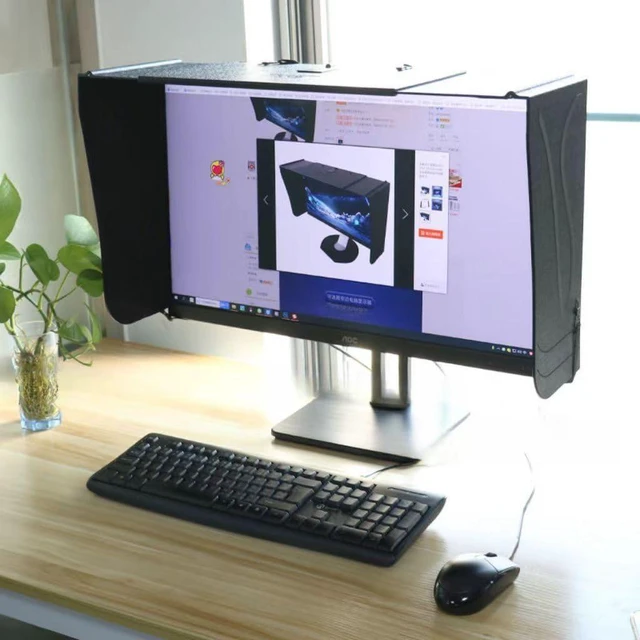 Alt view image 9 of 10 - 17-27 inch Monitor HoodSuitable for Dell HP Viewsonic Philips Samsung EIZO NEC ASUS ACER BENQ AOC Lenovo, Suitable for Monitor Frame Width of 41-71cm