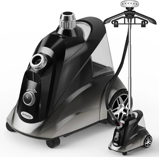 Alt view image 8 of 14 - Steamer for Clothes, Jenaely 1500W Standing Garment Steamers, 35s Fast Heat-up, 80 Mins of Continuous Powerful Steam with 2.8L Water Tank, Pants Clip & Children's Clothing Hanger