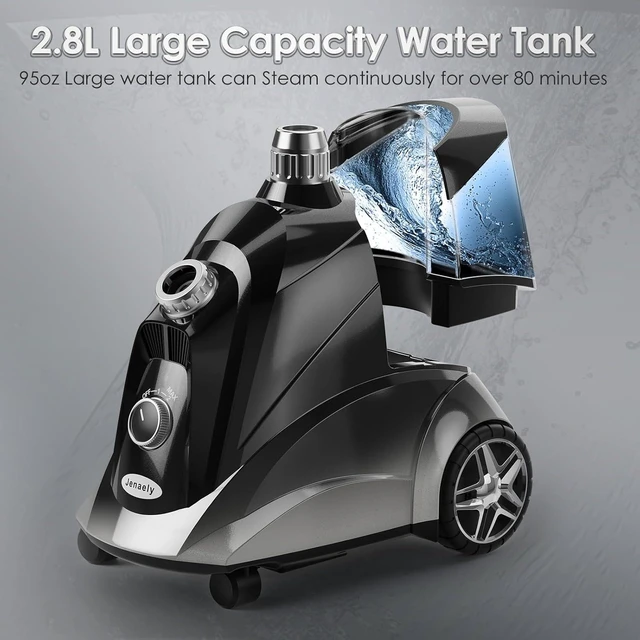 Alt view image 11 of 14 - Steamer for Clothes, Jenaely 1500W Standing Garment Steamers, 35s Fast Heat-up, 80 Mins of Continuous Powerful Steam with 2.8L Water Tank, Pants Clip & Children's Clothing Hanger