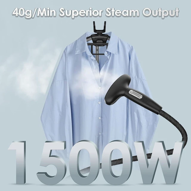 Alt view image 13 of 14 - Steamer for Clothes, Jenaely 1500W Standing Garment Steamers, 35s Fast Heat-up, 80 Mins of Continuous Powerful Steam with 2.8L Water Tank, Pants Clip & Children's Clothing Hanger