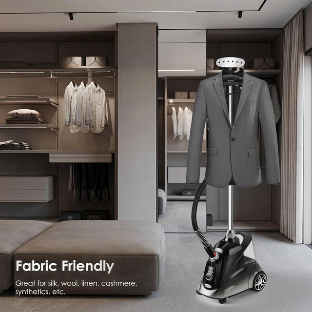 Alt view image 14 of 14 - Steamer for Clothes, Jenaely 1500W Standing Garment Steamers, 35s Fast Heat-up, 80 Mins of Continuous Powerful Steam with 2.8L Water Tank, Pants Clip & Children's Clothing Hanger