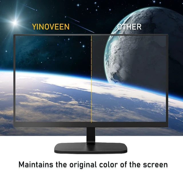 Alt view image 10 of 10 - YINOVEEN 24 Inch Anti Blue Light Screen Protector For Universal Diagonal 24" With Aspect Ratio 16:9 Standard/Curved Monitor &Touchscreen, Protection Eyes Filter