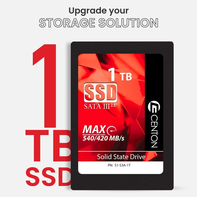 Alt view image 7 of 10 - Ceton Electronics MP Essential 1TB Hard Drive, SSD SATA III, 2.5 Solid State Drive, Internal Hardrives