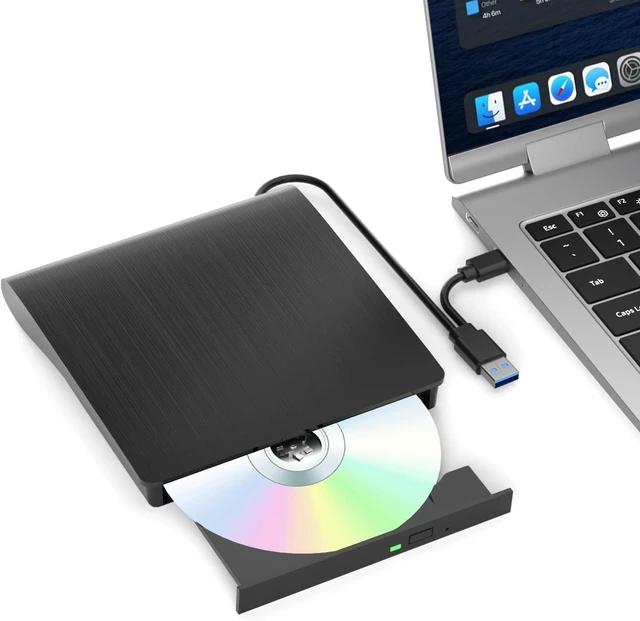 Alt view image 8 of 14 - External Blu Ray Drive, Support 50G Disc Read/Write Bluray Drives, Portable 3D Blu Ray Burner with USB 3.0 and Type-C, Cd Player Suitable for Windows XP/7/8/10/11 MacOS for Laptop, Desktop, Mac