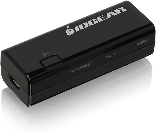 Alt view image 9 of 13 - Universal Ethernet to Wi-Fi N Adapter - Speeds of up to 300Mbps on 2.4GHz - Push-button Wi-Fi Protected Setup (WPS) - Supports WEP, WPA, WPA2, TKIP and AES encryption - GWU637