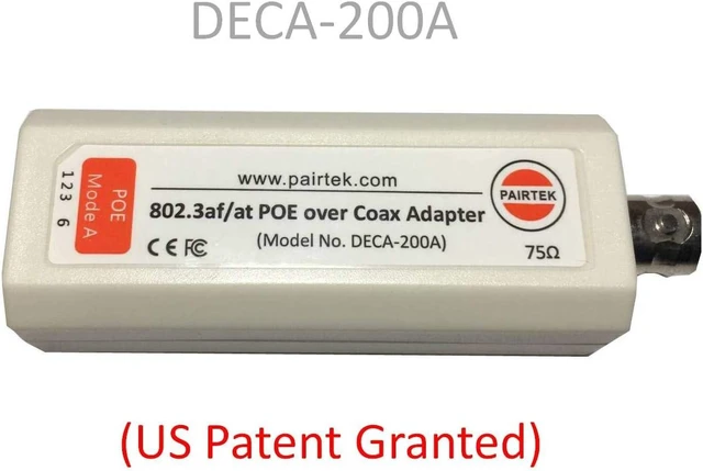 Alt view image 8 of 12 - POE Ethernet-Over-Coax Adapter Kit (DECA-200) - Twin Pack - by Dualcomm/PAIRTEK