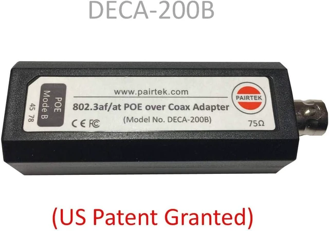 Alt view image 9 of 12 - POE Ethernet-Over-Coax Adapter Kit (DECA-200) - Twin Pack - by Dualcomm/PAIRTEK