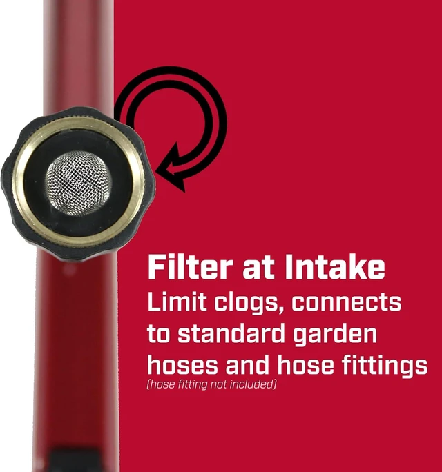 Alt view image 11 of 14 - Chapin 4993: Heavy Duty Brass Head Tripod Impact Lawn Sprinkler, 360 Degree Coverage for Large Lawns, Golf Courses, Gardens, Adjustable Height, Gooseneck Hose Connection, Red and Black